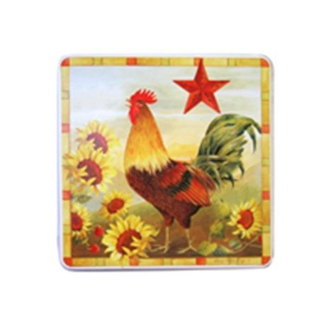 RESTON LLOYD Reston Lloyd G-418-W Square Tin Burner Cover  Morning Rooster G-418-W